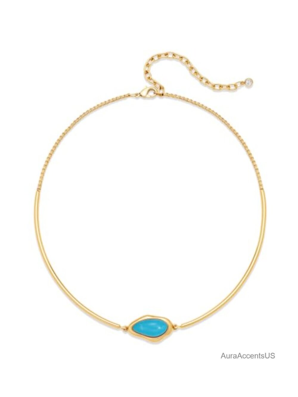 14K Gold Plated Collar Choker Necklace for Women Lightweight